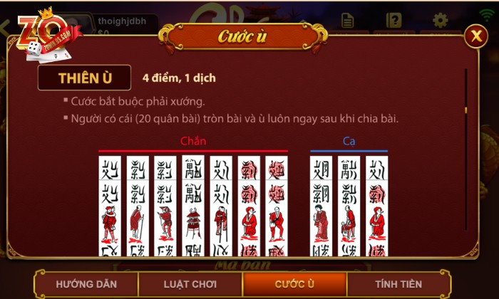 Bí quyết thắng lớn từ cao thủ Chắn Zowin mới nhất hiện nay Ván đấu kết thúc khi có người chơi Ù