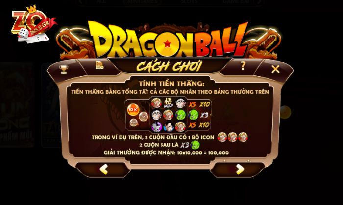 Bí kíp quay hũ Dragon Ball Zowin trúng đậm cho anh em Quy tắc chơi Dragon Ball Zowin chi tiết cho tân binh