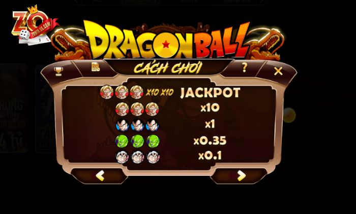 Bí kíp quay hũ Dragon Ball Zowin trúng đậm cho anh em Người chơi tập trung thu thập càng nhiều biểu tượng giá trị cao càng tốt