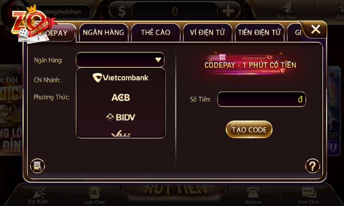 Nạp tiền Zowin chỉ 1 phút nhận quà cực khủng Nạp tiền qua ngân hàng là hình thức được lựa chọn nhiều nhất hiện nay